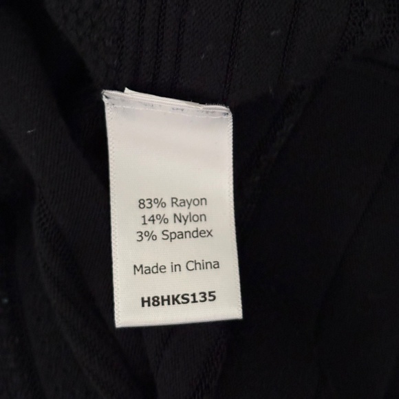 41 Hawthorn Variegated Pointelle Stitch Open Cardigan - Black, XL - Picture 7 of 7